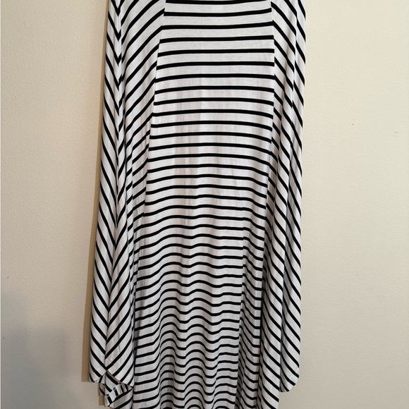 Chico's Womens Maxi Skirt Size 0 Stripe Stretch Pull On black white - Picture 1 of 5